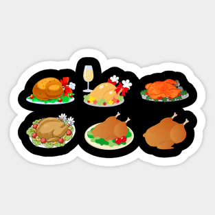 Happy Thanksgiving Turkey Feast Sticker